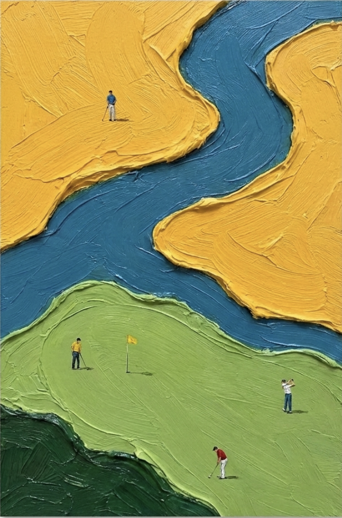 Golf Landscape Aerial Fairway - Wall Art by Fir Gallery