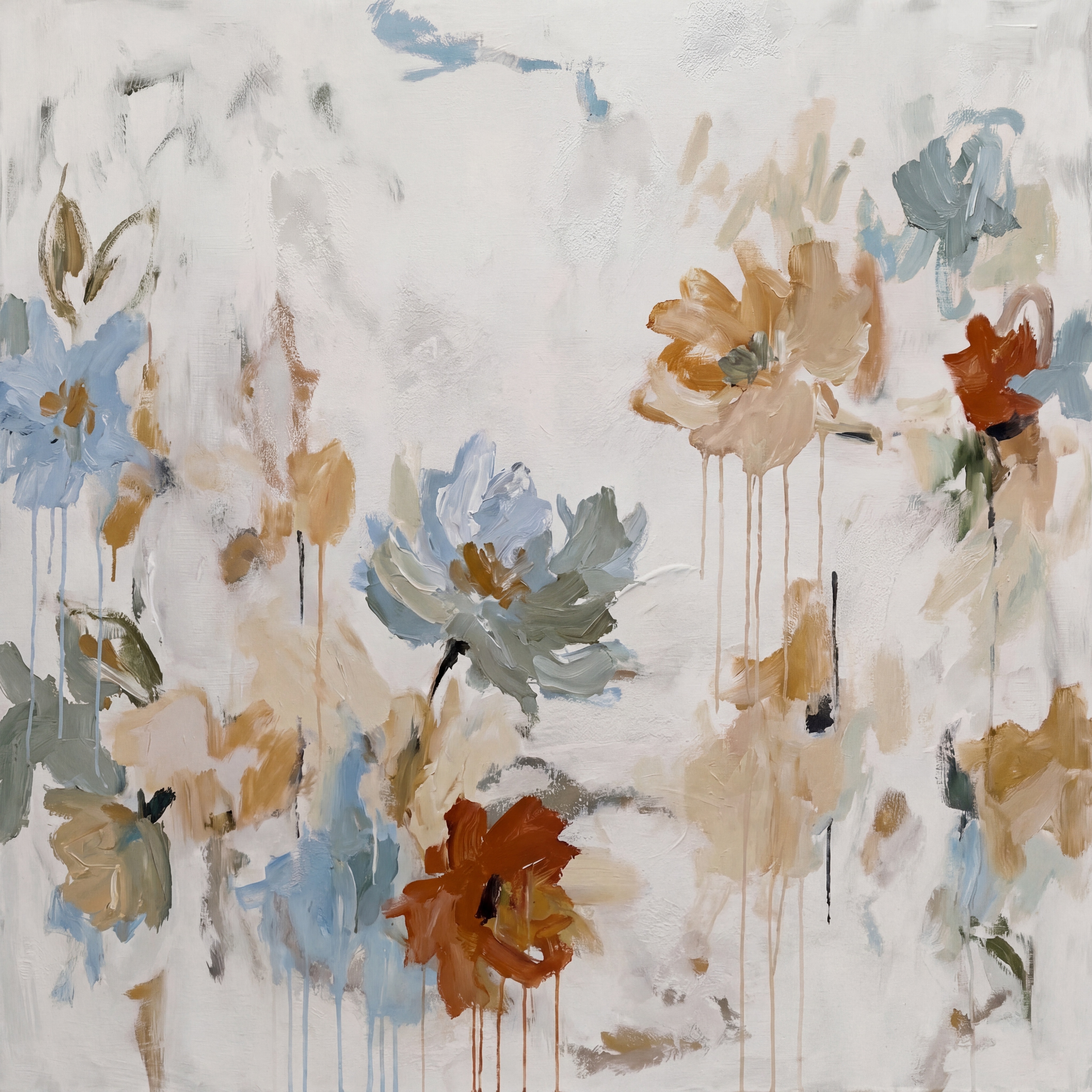 Abstract Floral Neutral Soft Bloom - Wall Art by Fir Gallery