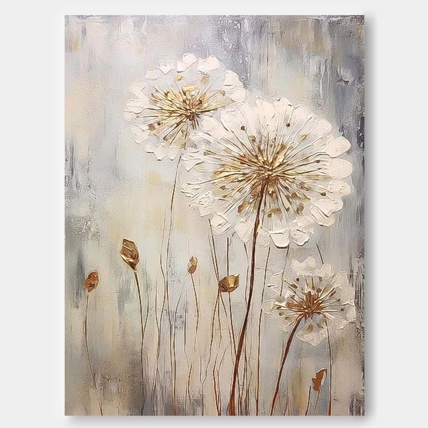 Botanical Floral Gold Windborn - Wall Art by Fir Gallery
