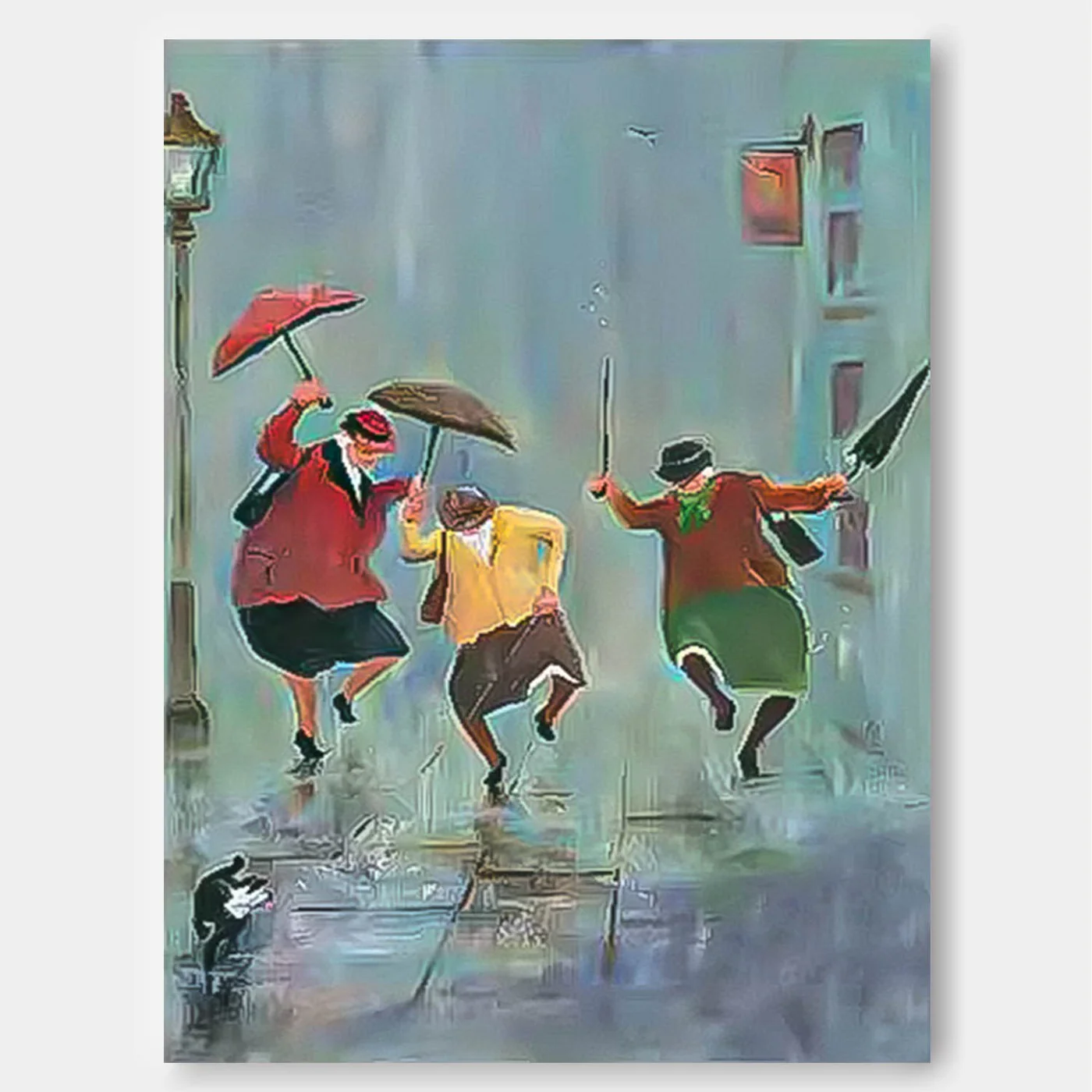 Rainy Street Dance Jubilee - Wall Art by Fir Gallery