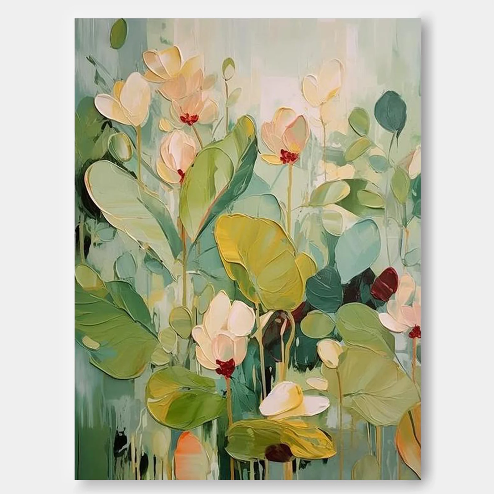 Botanical Green Floral Still Bloom - Wall Art by Fir Gallery