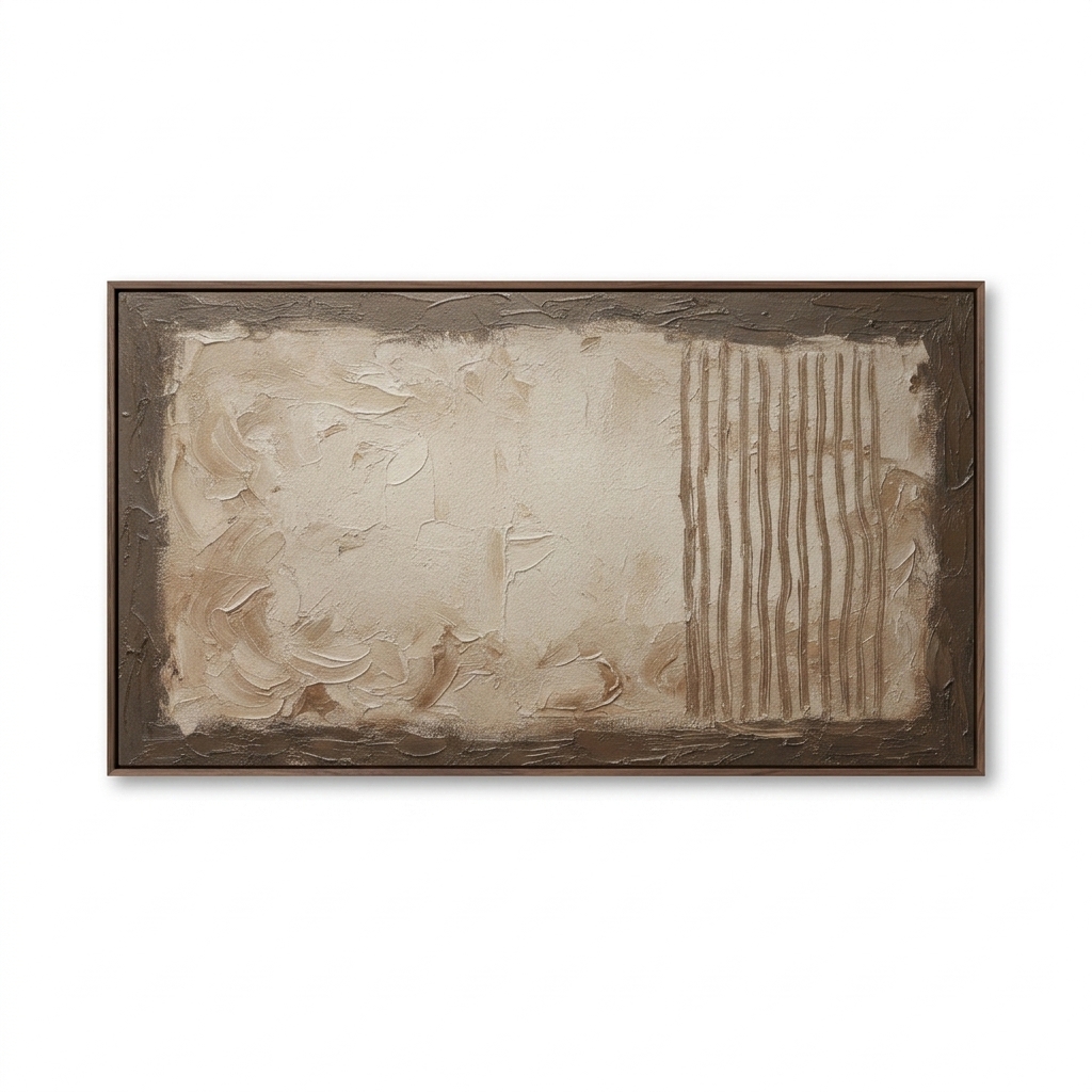 Textured Neutral Abstract Quiet Ground - Wall Art by Fir Gallery