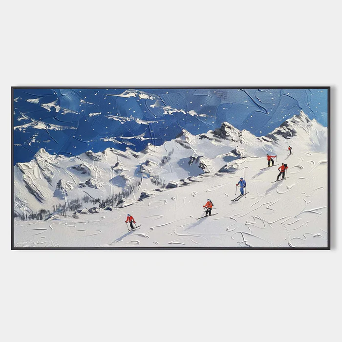Blue Mountain Ski Descent - Wall Art by Fir Gallery