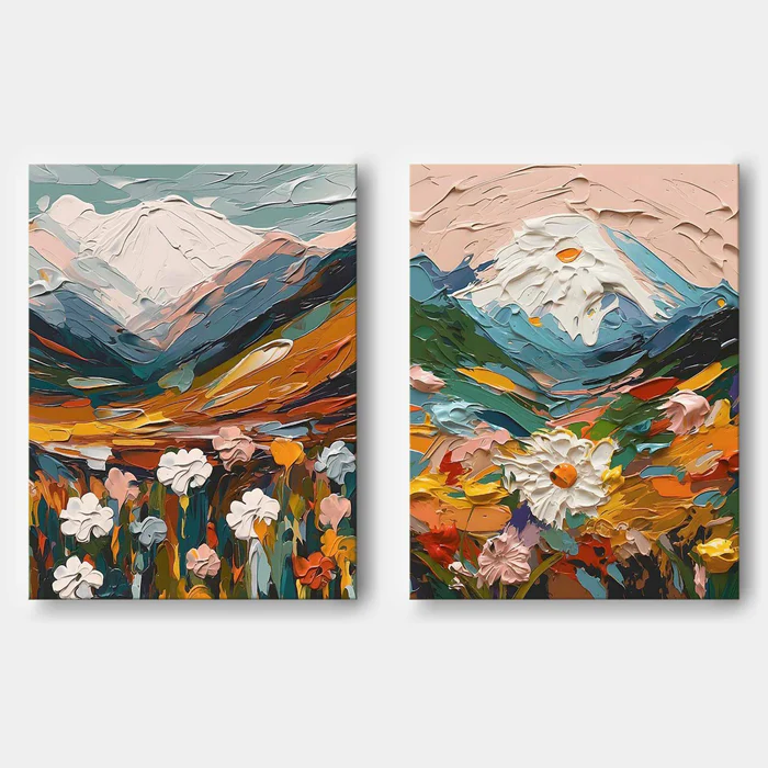 Wildflower Mountain Landscape First Bloom - Wall Art by Fir Gallery