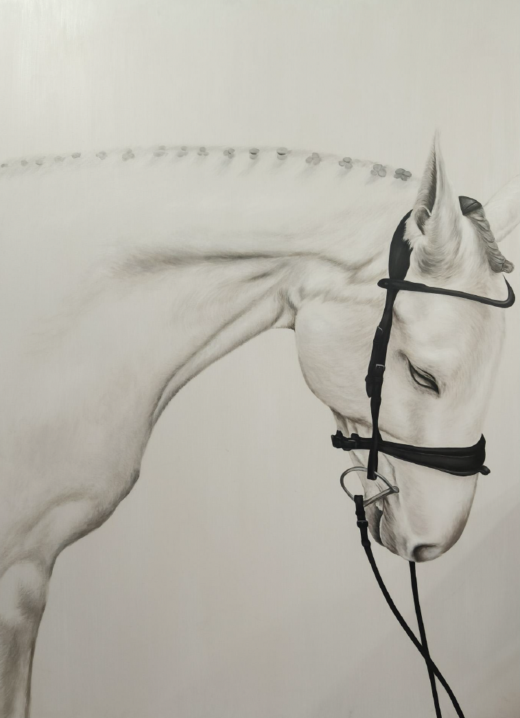 Equestrian Portrait Quiet Study - Wall Art by Recca Art
