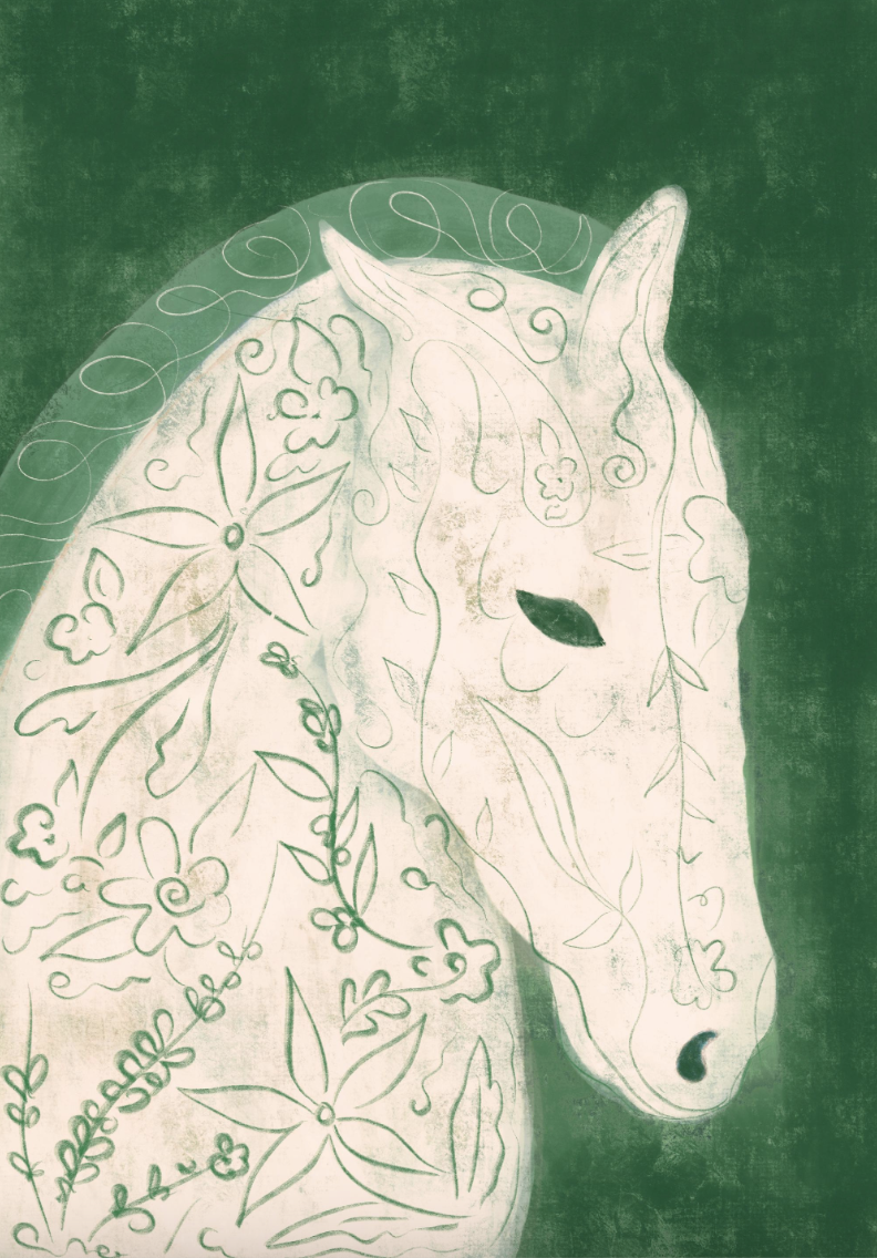 Botanical Unicorn Green Reverie - Wall Art by Fir Gallery