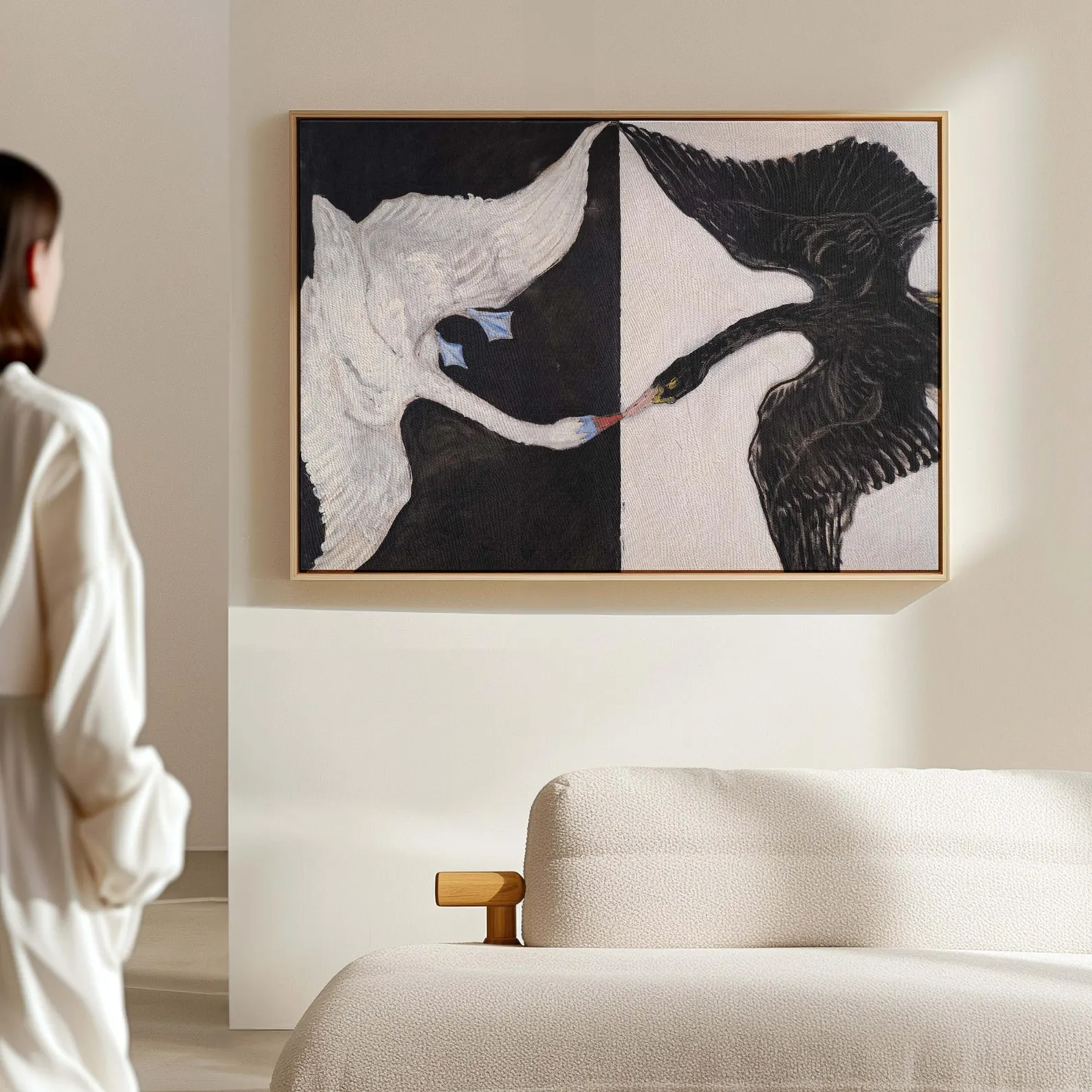 Black White Figurative Tender Touch - Wall Art by Fir Gallery