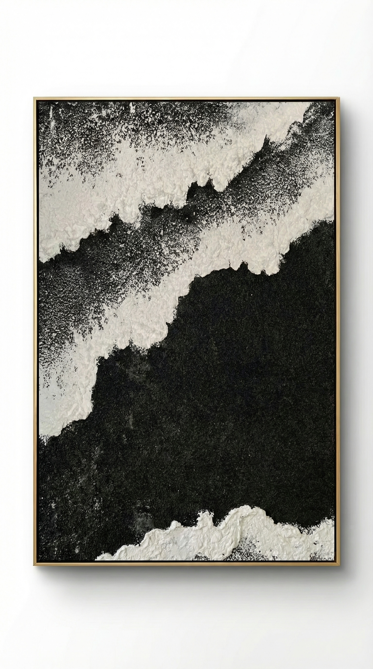 Monochrome Abstract Shore Still - Wall Art by Mond Studio