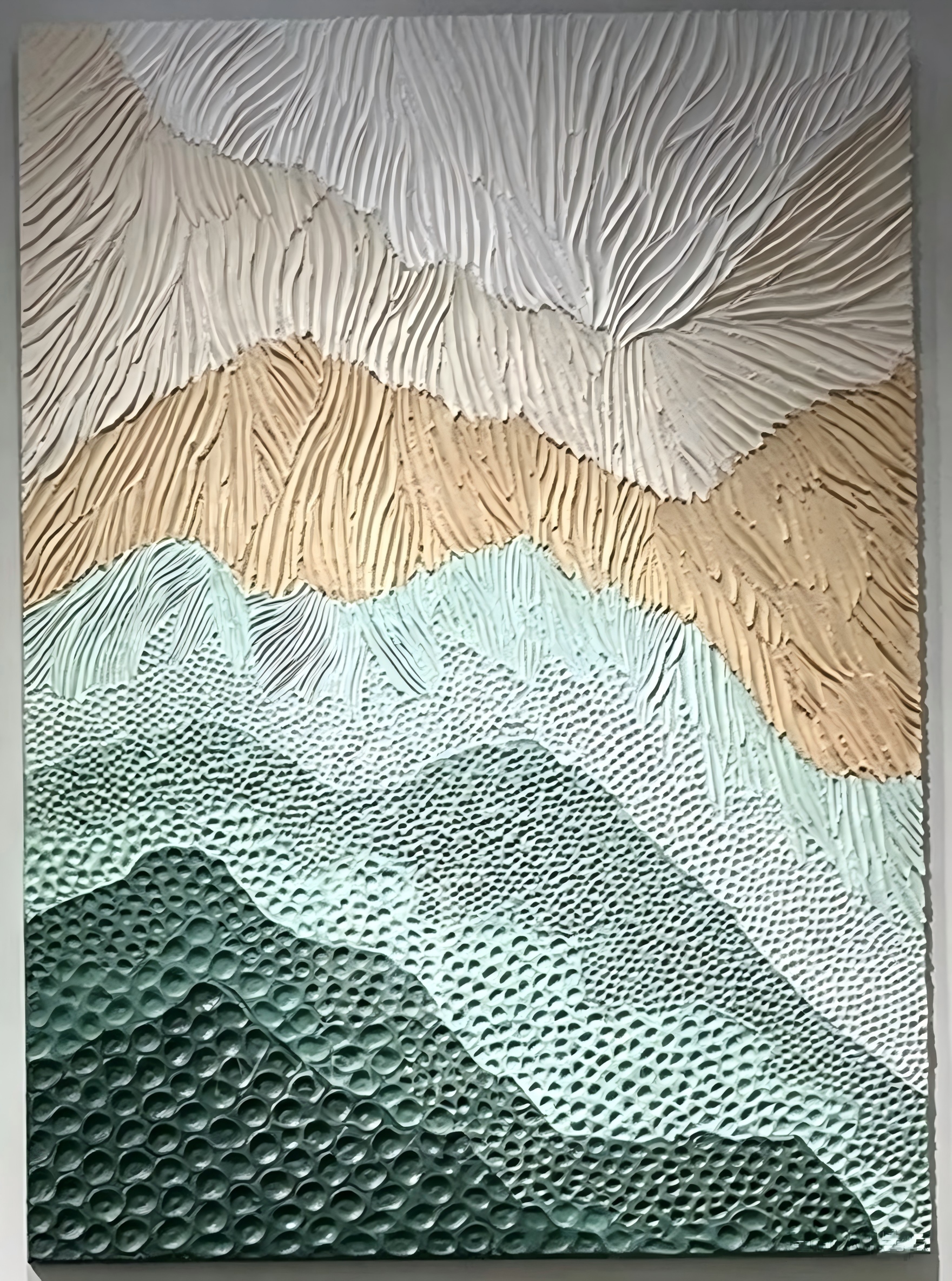 Textured Mountain Landscape Descent