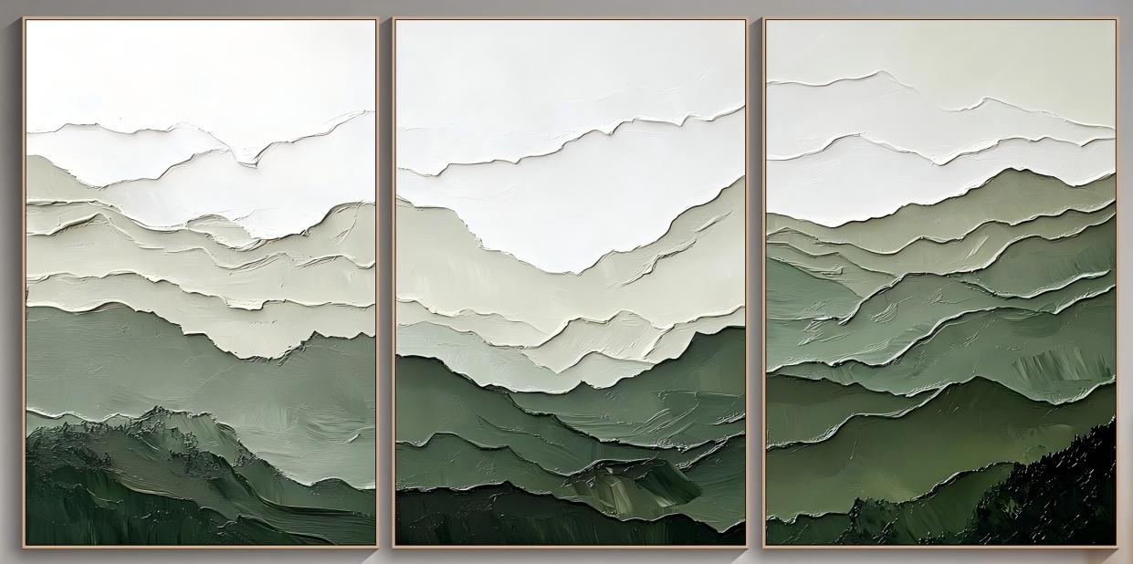 Textured Green Mountain Layers