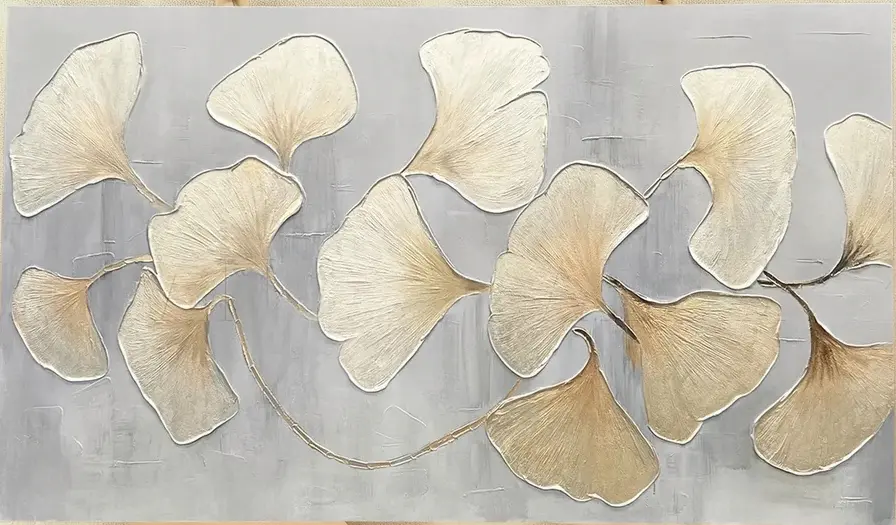 Textured Botanical Ginkgo Drift