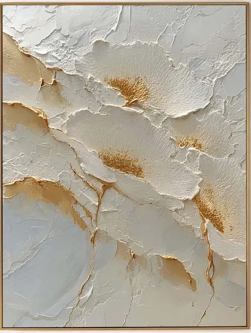 Textured Botanical Gold Bloom