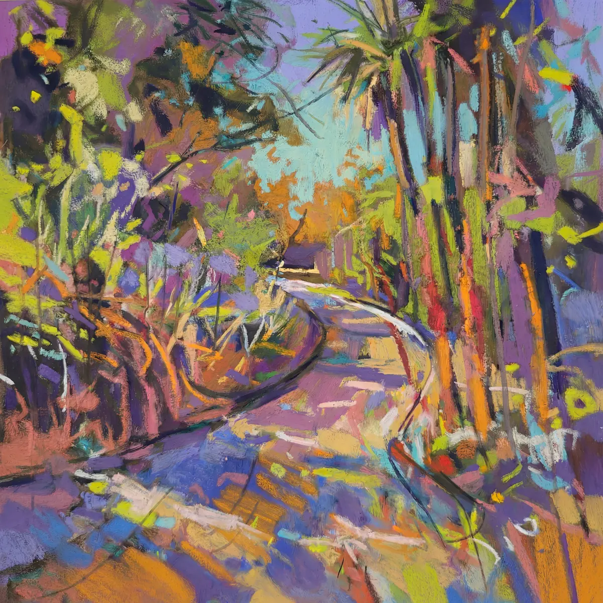 Contemporary Expressionist Forest Path - Wall Art by Recca Art ...